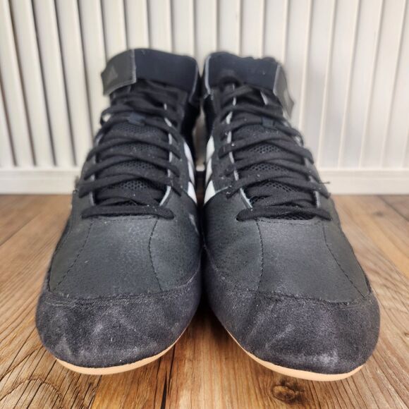 Adidas HVC 2 Mens Sz 9 Black White Athletic Wresting Boxing Sneaker Shoes AQ3325 - Picture 2 of 9